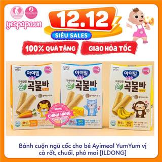 Bánh cuộn ngũ cốc cho bé Ayimeal YumYum vị cà rốt, chuối, phô mai [ILDONG]