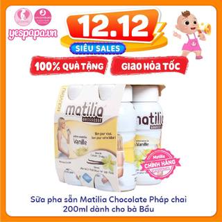 Sữa pha sẵn Matilia Chocolate Pháp chai 200ml dành cho bà Bầu