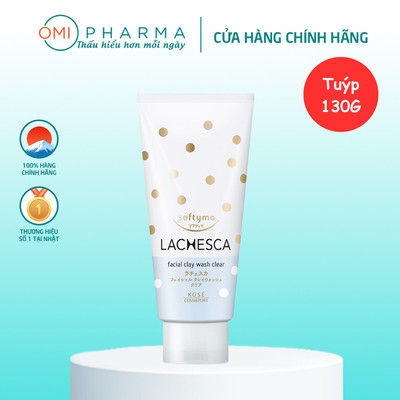 [DATE 10/4/2026] Sữa Rửa Mặt Tạo Bọt Chiết Xuất Bùn Làm Sạch Sâu Softymo Lachesca Kosé Nhật Bản (Tuýp 130G)