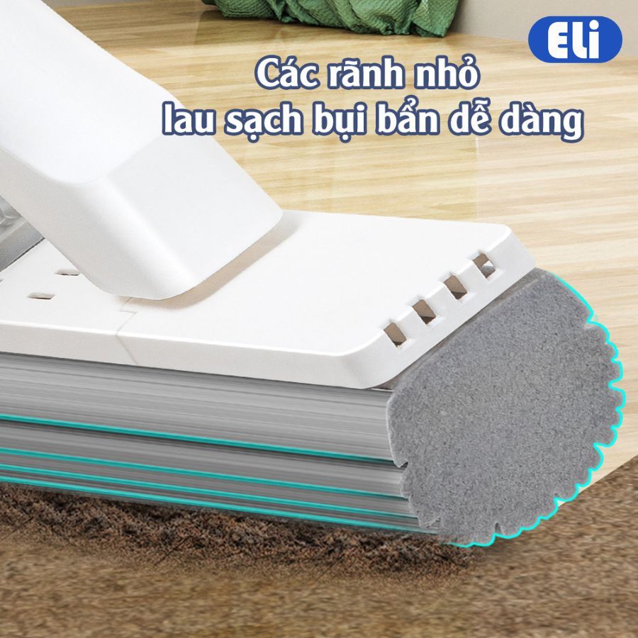 Cây lau nhà tự vắt chất liệu đầu mút cao su non thấm hút siêu nhanh chỉ với 3 giây