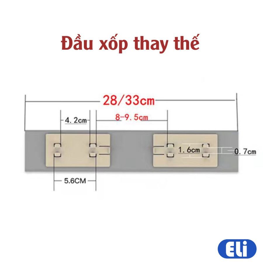 Cây lau nhà tự vắt chất liệu đầu mút cao su non thấm hút siêu nhanh chỉ với 3 giây