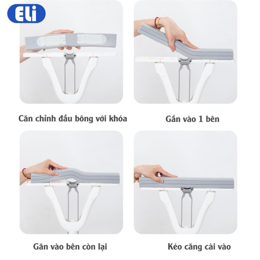 Cây lau nhà tự vắt chất liệu đầu mút cao su non thấm hút siêu nhanh chỉ với 3 giây