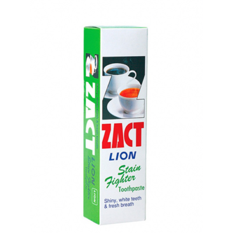 KEM ĐÁNH RĂNG ZACT LION THÁI LAN 160G DÀNH CHO NGƯỜI HÚT THUỐC, UỐNG TRÀ, CÀ PHÊ