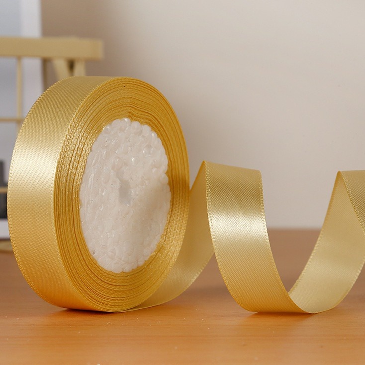 Ruy băng lụa cuộn dài 22m bản rộng 1cm/2cm đa màu sắc