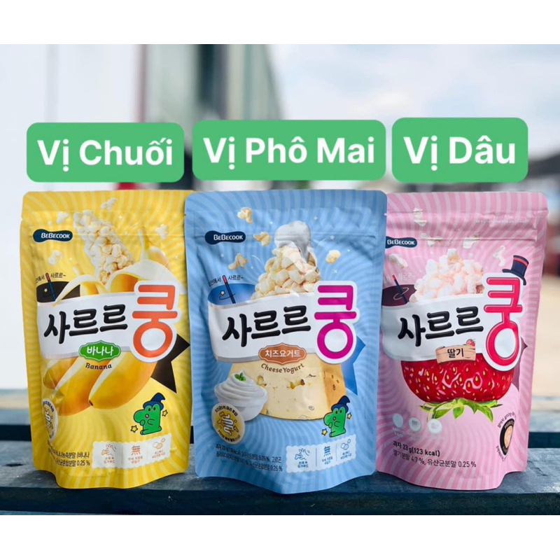 Bánh bỏng lợi khuẩn BEBECOOK Hàn Quốc, bổ sung lợi khuẩn cho bé từ 12tháng