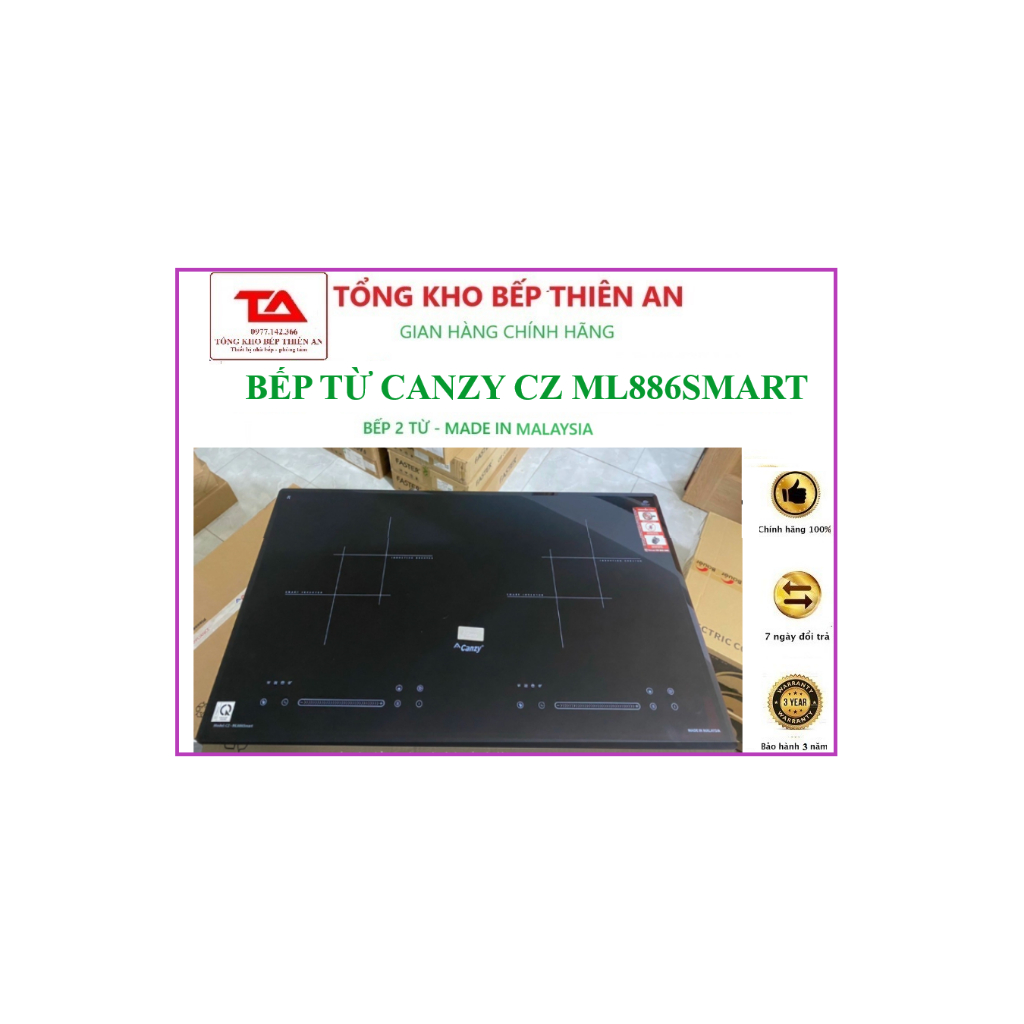 Bếp từ Canzy CZI 9976, Bếp từ đôi Canzy CZ 87i Inverter thế hệ mới, bảo hành 3 năm