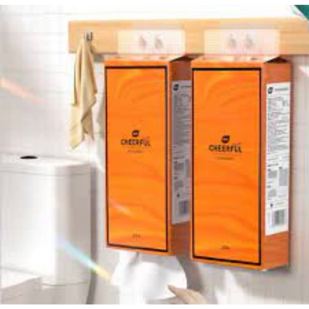 BỊCH GIẤY RÚT SIÊU DAI 4 LỚP 1280 TỜ MÀU CAM KÈM MÓC TREO TƯỜNG