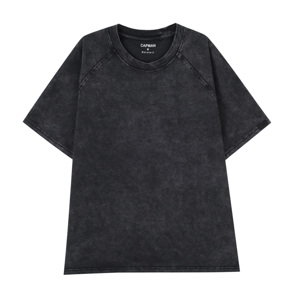 Áo thun WASH RAGLAN phom rộng unisex CAPMAN dành cho nam nữ