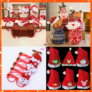 Quà Giáng Sinh Phụ Kiện Noel Mũ, Kính, Bờm, Túi Quà cho bé