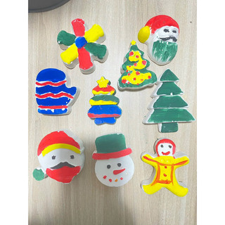 Tô tượng tượng tô chủ đề noel, món quà giáng sinh bé thích thú, bộ tô tượng kèm màu cọ