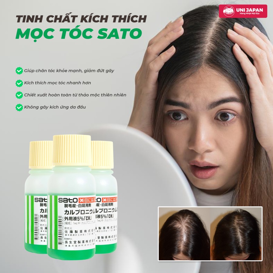 Tinh chất thảo dược Sato 30ml Nhật Bản kích thích mọc tóc