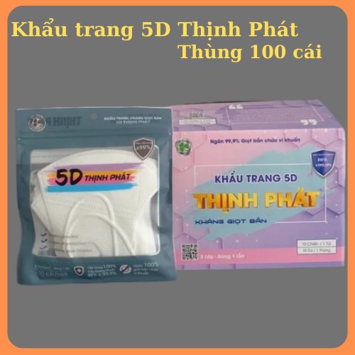 KHẨU TRANG 5D VINAMAX  5 TÚI 50 CHIẾC