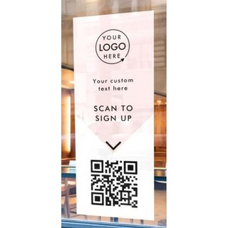 Mã QR đecal dán tường, dán cửa kính, tiện lợi, bền, đẹp, giá thành rẻ