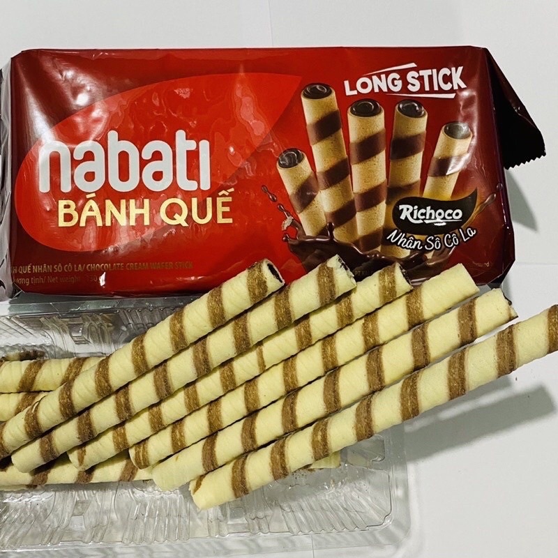 Bánh quế Nabati long stick các vị gói 105-130g