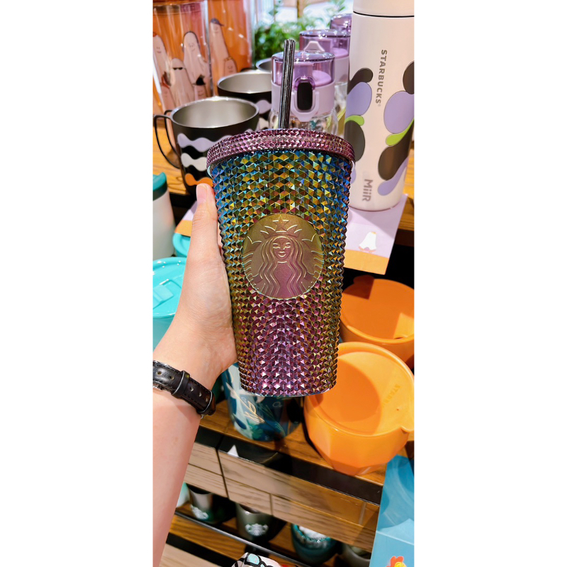 Chính hãng Starbucks ly Gai Purple Bling HLW 2023