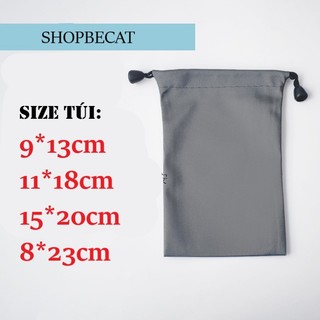 Túi Vải Rút Da Bóng Đa Năng Bảo Quản Fidget, Tai Nghe, Pin, Đồ Chơi, Phụ Kiện