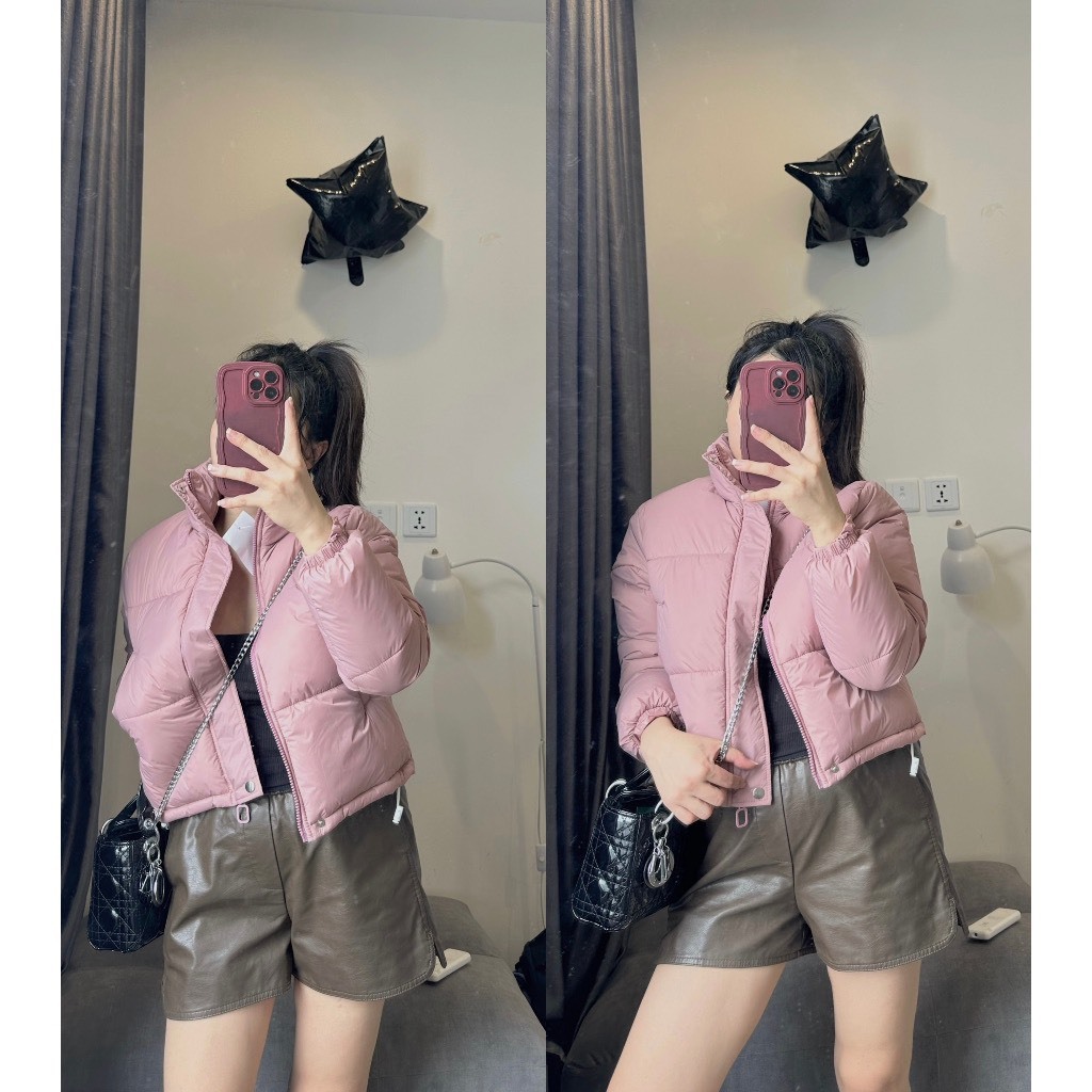 Áo phao siêu nhẹ nhiều màu, Áo phao trơn nữ chất phao béo cao cấp chuẩn form hàng cao cấp mùa đông đầy đủ tem mác