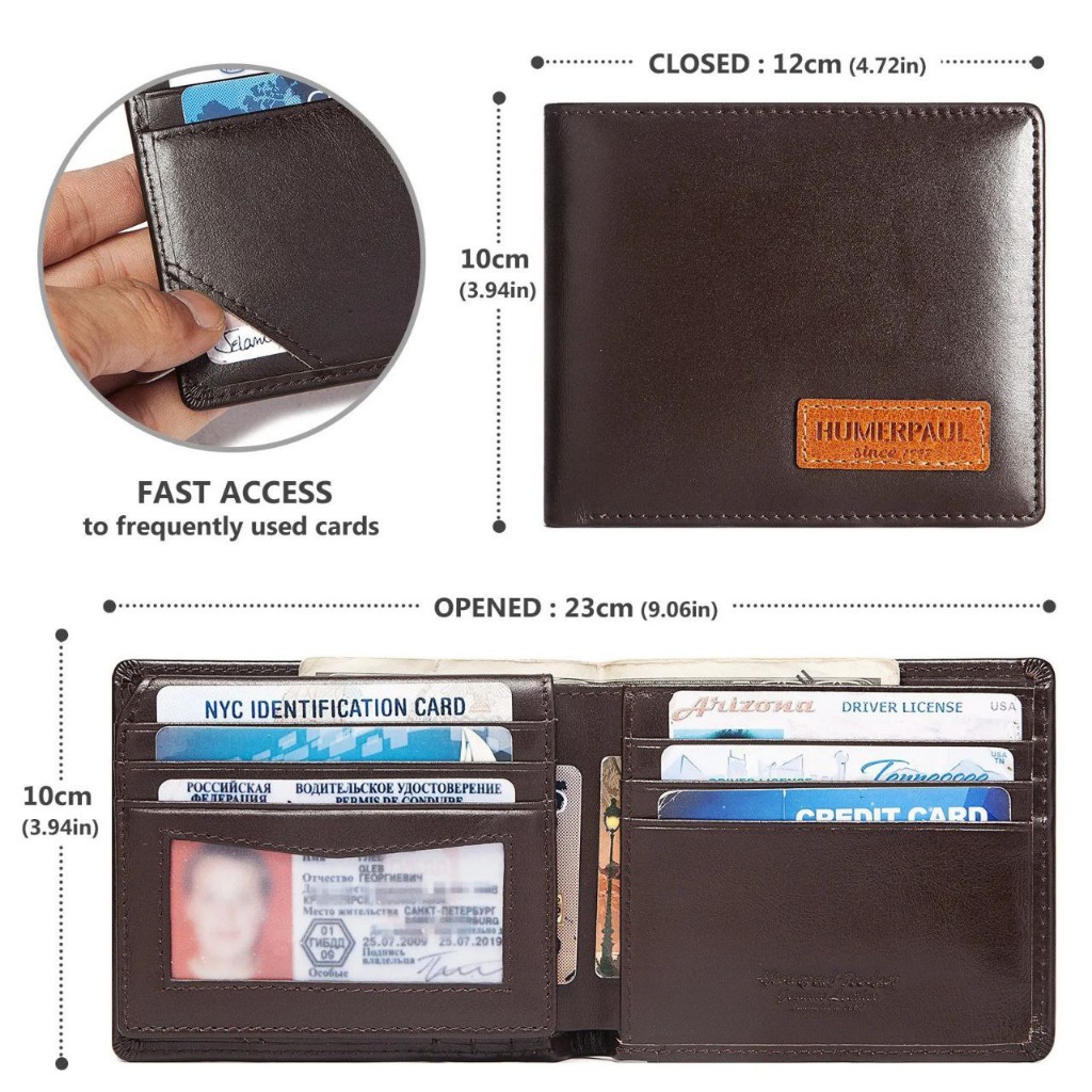 Ví nam gập Nobrand soft leather CN