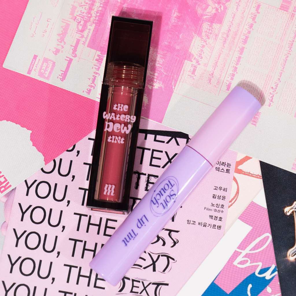 [Pre-Order][NEW][WD14] Combo 2 Son Tint Merzy The Watery Dew Tint Black Pink Edition + Son Kem Lì Soft Touch Lip Tint 2