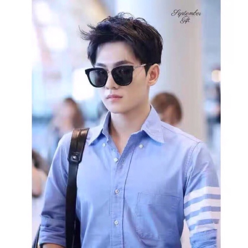Áo sơ mi thom browne xanh, 4 sọc trắng
