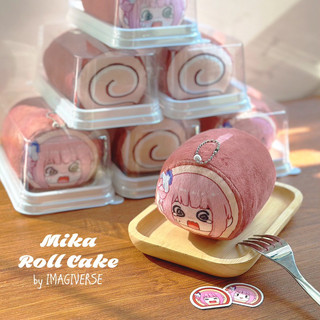 Móc khoá bông plushie keychain Mika Roll Cake trò chơi game Blue Archive