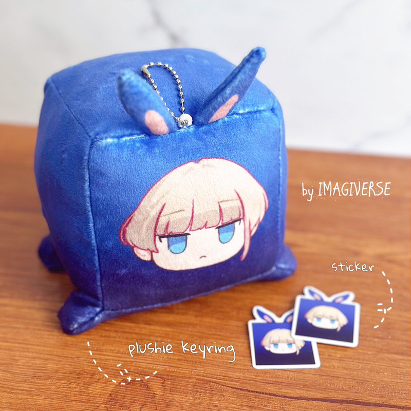 Móc khoá bông plushie keychain Toki Bunny Cubic trò chơi game Blue Archive