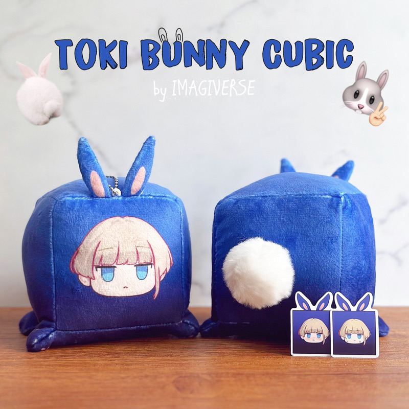 Móc khoá bông plushie keychain Toki Bunny Cubic trò chơi game Blue Archive