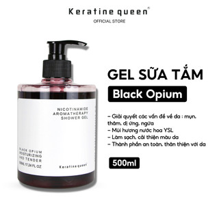 Sữa Tắm 500ml Mùi Hương Quyến Rũ, Mềm Da Bổ Sung Tinh Chất Niacinamide, Mùi Hương Black Opium, Rose, Camellia Japonica