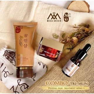 Combo kem mụn cao sâm đỏ và serum huyết thanh meea organic