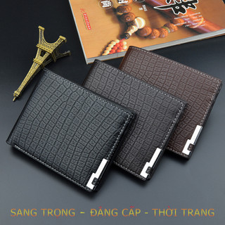 Ví nam thời trang chất liệu da pu mềm hình vân cá sấu