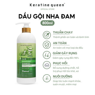 Dầu Gội NHA ĐAM 800ml Cấp và Giữ Ẩm Cho Tóc, Nuôi Dưỡng Và Bảo Vệ Mái Tóc Bị Chẻ Ngọn Với Vitamin B5 Keratine Queen