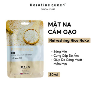 Mặt Nạ CÁM GẠO 30ml Sáng Mịn Cung Cấp Độ Ẩm, Giúp Da Căng Mướt Mềm Mịn Rako | Refreshing Rice Rako