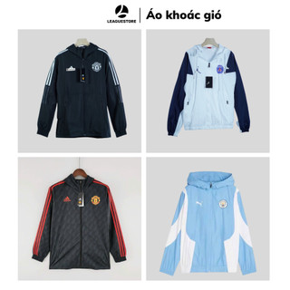 Khoác gió nam Leaguestore - Áo khoác đá bóng thể thao 2 lớp lót lới chống bụi, cản gió, hạn chế thấm nước