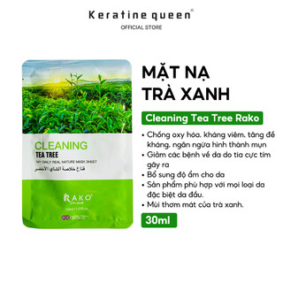 Mặt Nạ TRÀ XANH 30ml Chống Lão Hoá, Làm Sáng Da Rako | Cleaning Tea Tree Rako
