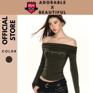 [Ảnh Thật] A3.2 Áo Tay Dài Thun Xám Đính Đá Freesize, Áo Trễ Vai Dài Tay Co Giãn Trendy Ulzzang [AdorablexBeautiful]