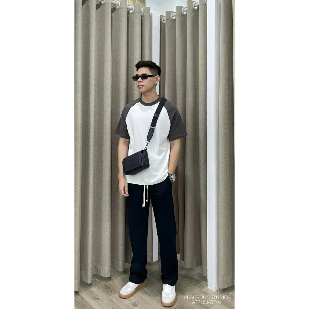Áo Thun P158 Peaceout Studios RAGLAN Trơn Basic