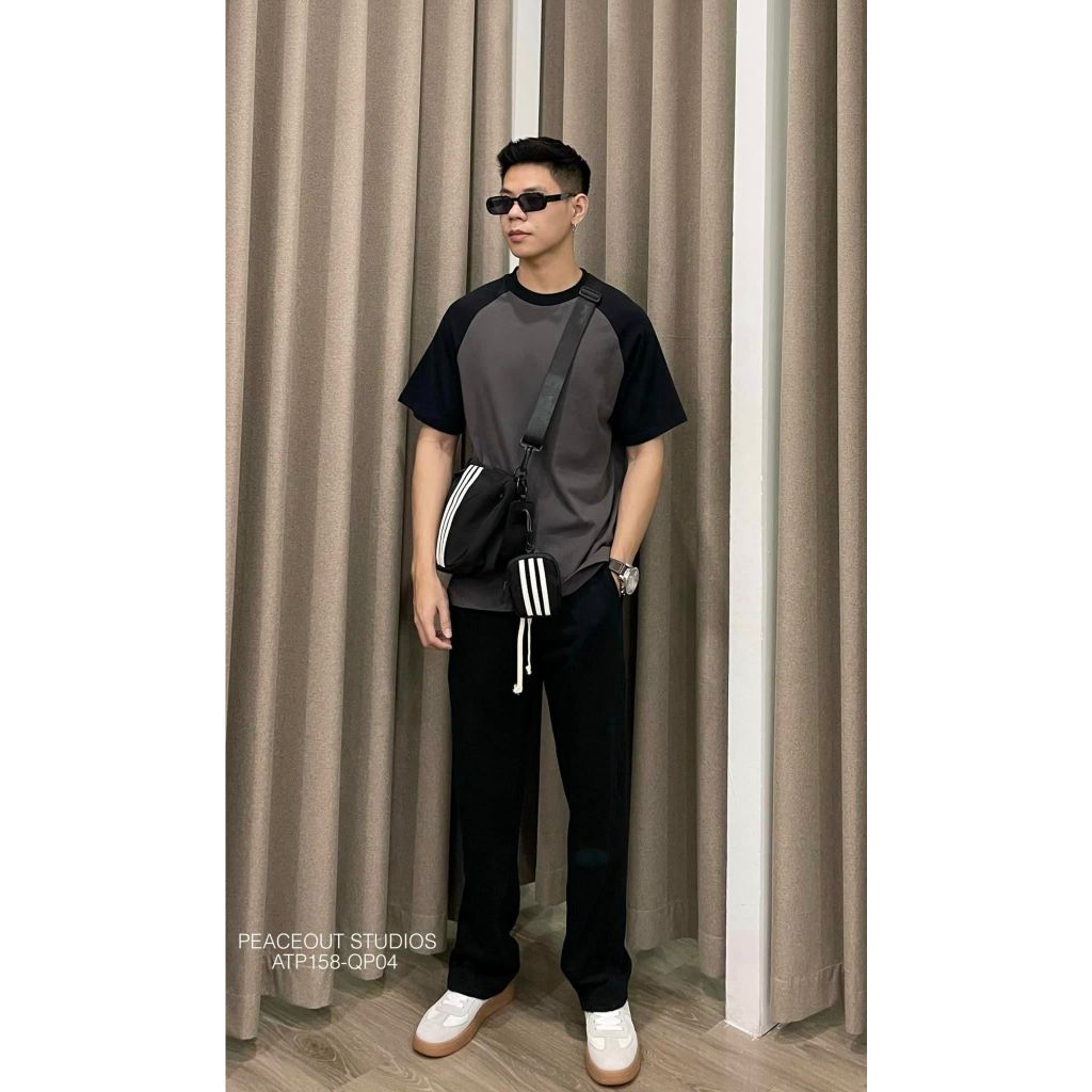 Áo Thun P158 Peaceout Studios RAGLAN Trơn Basic