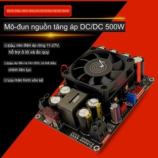 Mạch tăng áp 500w dc-dc 11-27v ra tối đa 50v có màn hình hiển thị