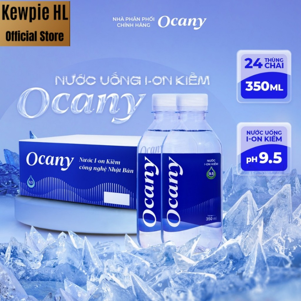 Nước uống ion kiềm Ocany 350ml Thùng 24 chai -date mới