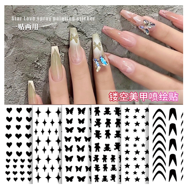 sticker dặm omber mã mới trang trí nail độc đáo