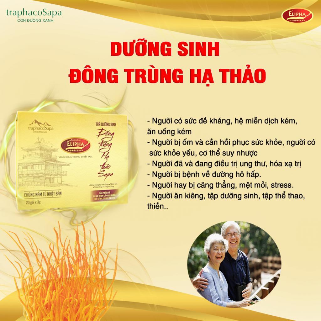 Trà Dưỡng Sinh Đông Trùng Hạ Thảo Sapa Với Nhân Sâm giúp phục hồi sức khỏe, tăng cường sức đề kháng