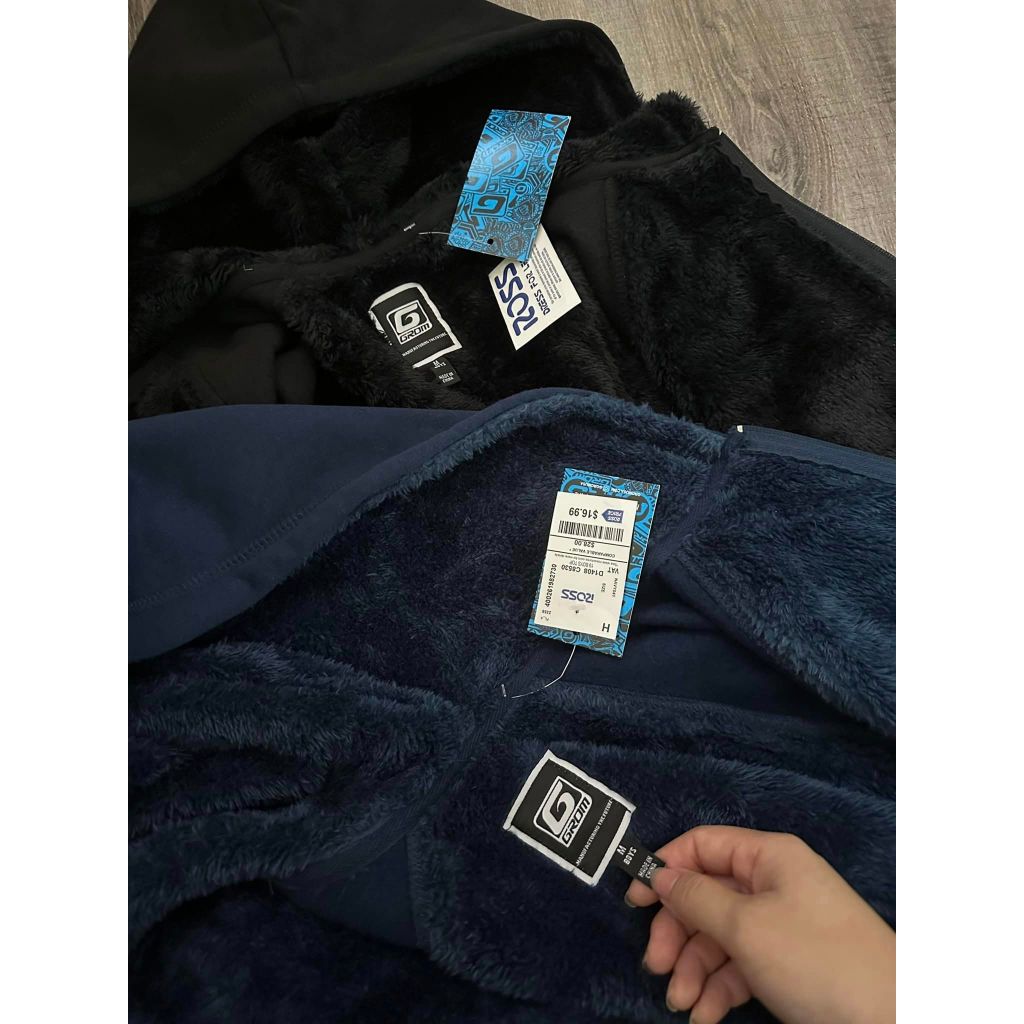 Áo khoác nỉ lót lông grom bé trai