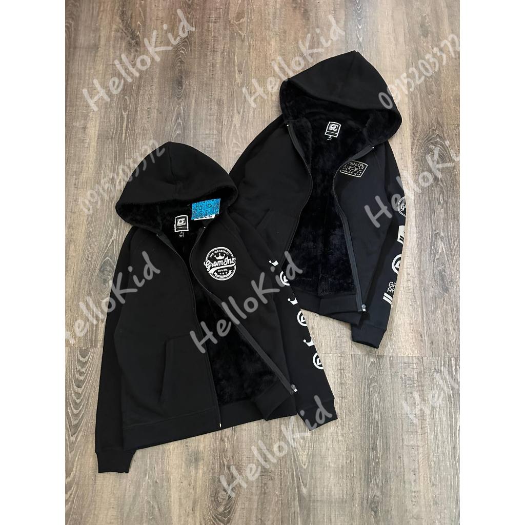 Áo khoác nỉ lót lông grom bé trai