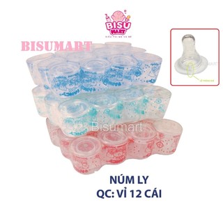 COMBO 12 Núm Vú LY cổ hẹp Silicone Siêu Mềm FANCY (Núm cổ nhỏ)