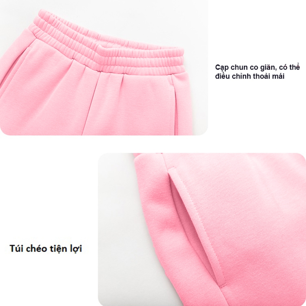 Quần dài bé trai BabyloveGO chất nỉ bông cho bé trai bé gái size 10 đến 35kg QN001