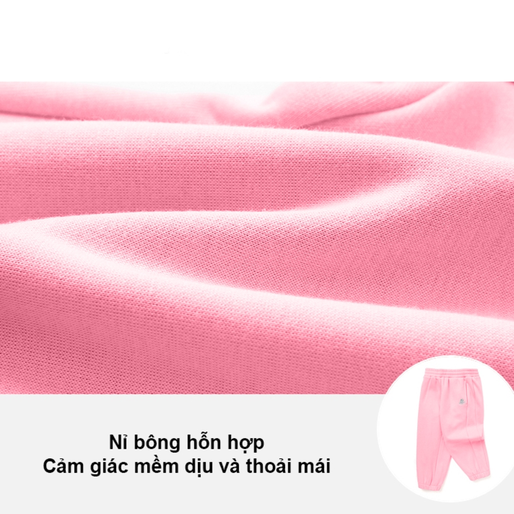 Quần dài bé trai BabyloveGO chất nỉ bông cho bé trai bé gái size 10 đến 35kg QN001