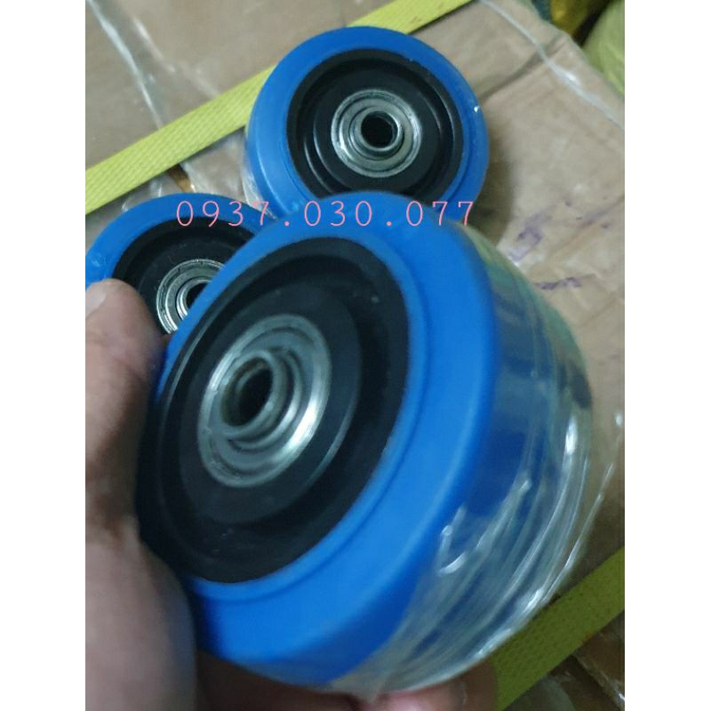 Bánh xe TPR xịn xò đường kính 75mm, đàn hồi, mềm dẻo, dùng ráp thay thế bánh 75x32