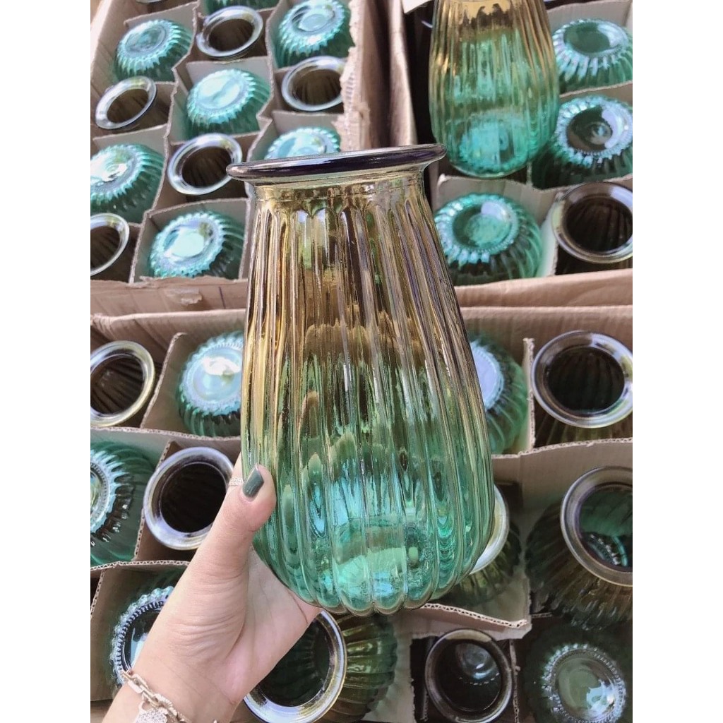BÌNH HOA PHA LÊ VINTAGE  Bình to nặng đẹp lắmmm ♥️♥️