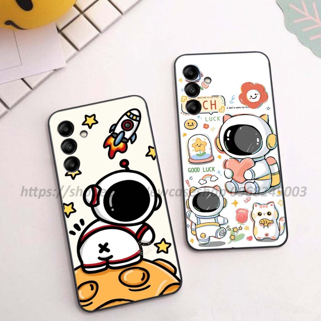 Ốp Samsung M14 / M34 5G / M54 5G / A54 5G viền vuông hình gấu dâu lotso,shin,gấu trúc cute dễ thương