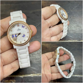 Thanh lý hàng trưng bày Đồng hồ nữ dây đá ceramic trắng